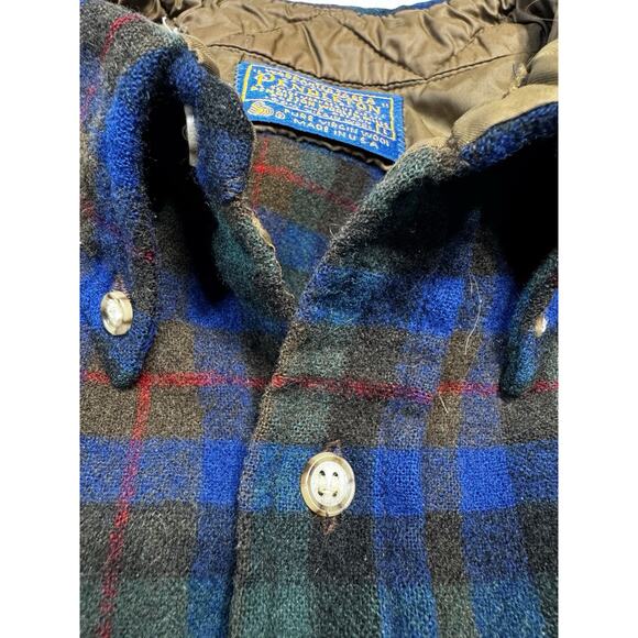 Pendleton Wool Shirt Lined MacDuff Hunting Tartan Pure Virgin Wool L USA - Picture 8 of 8